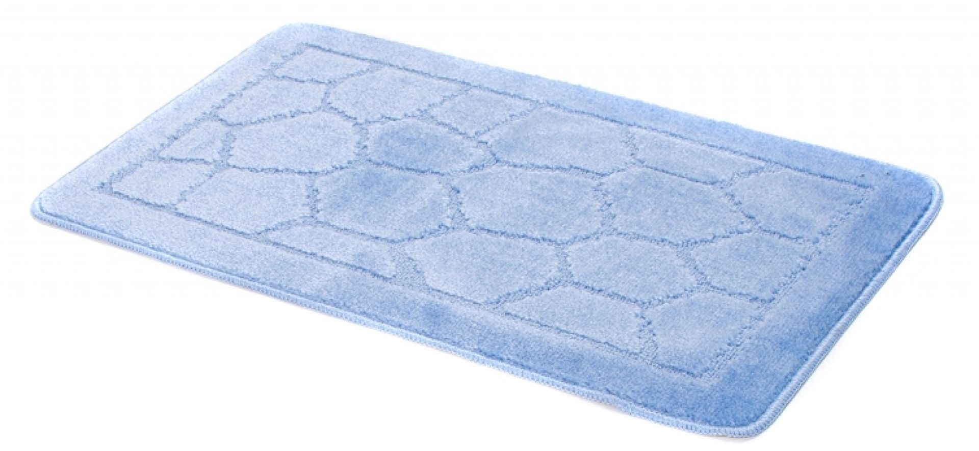 Stylowy niebieski chodniczek do łazienki N7-S09
