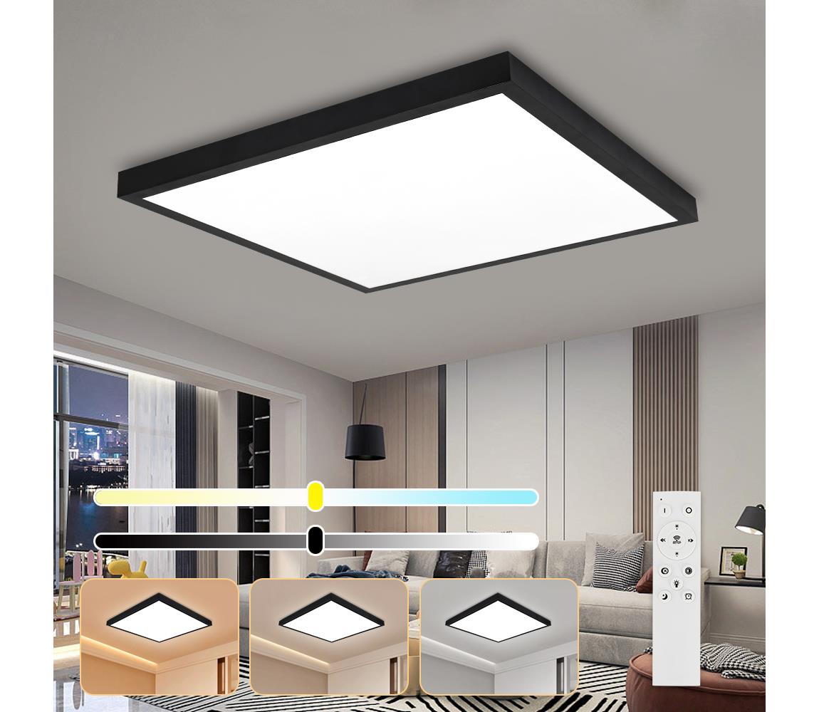 Brilagi-LED Oświetlenie łazienkowe ściemnialne FRAME SMART LED/50W/230V IP44 czarny+pilot