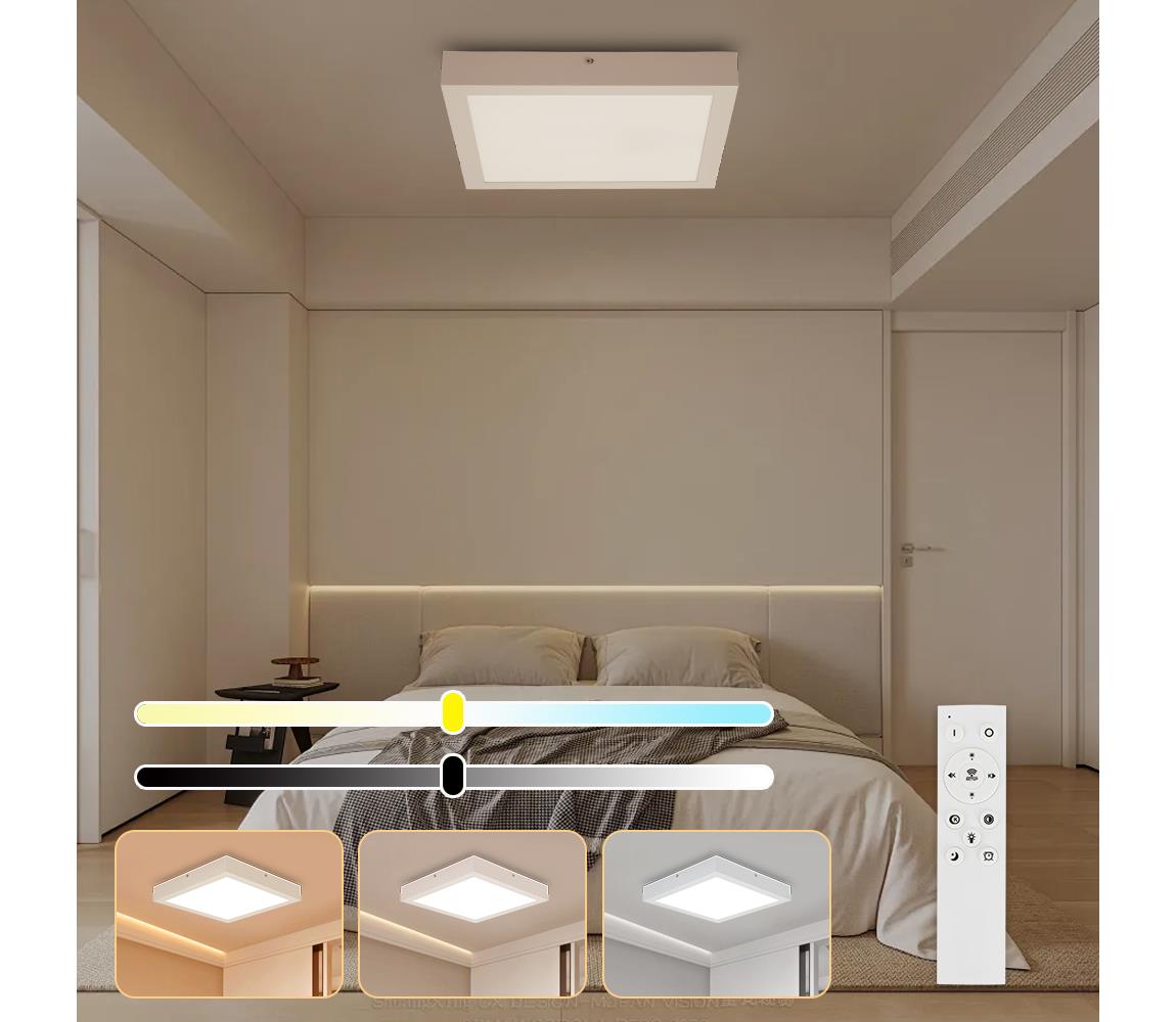Brilagi-LED Oświetlenie łazienkowe ściemnialne FRAME SMART LED/24W/230V IP44 biały+pilot