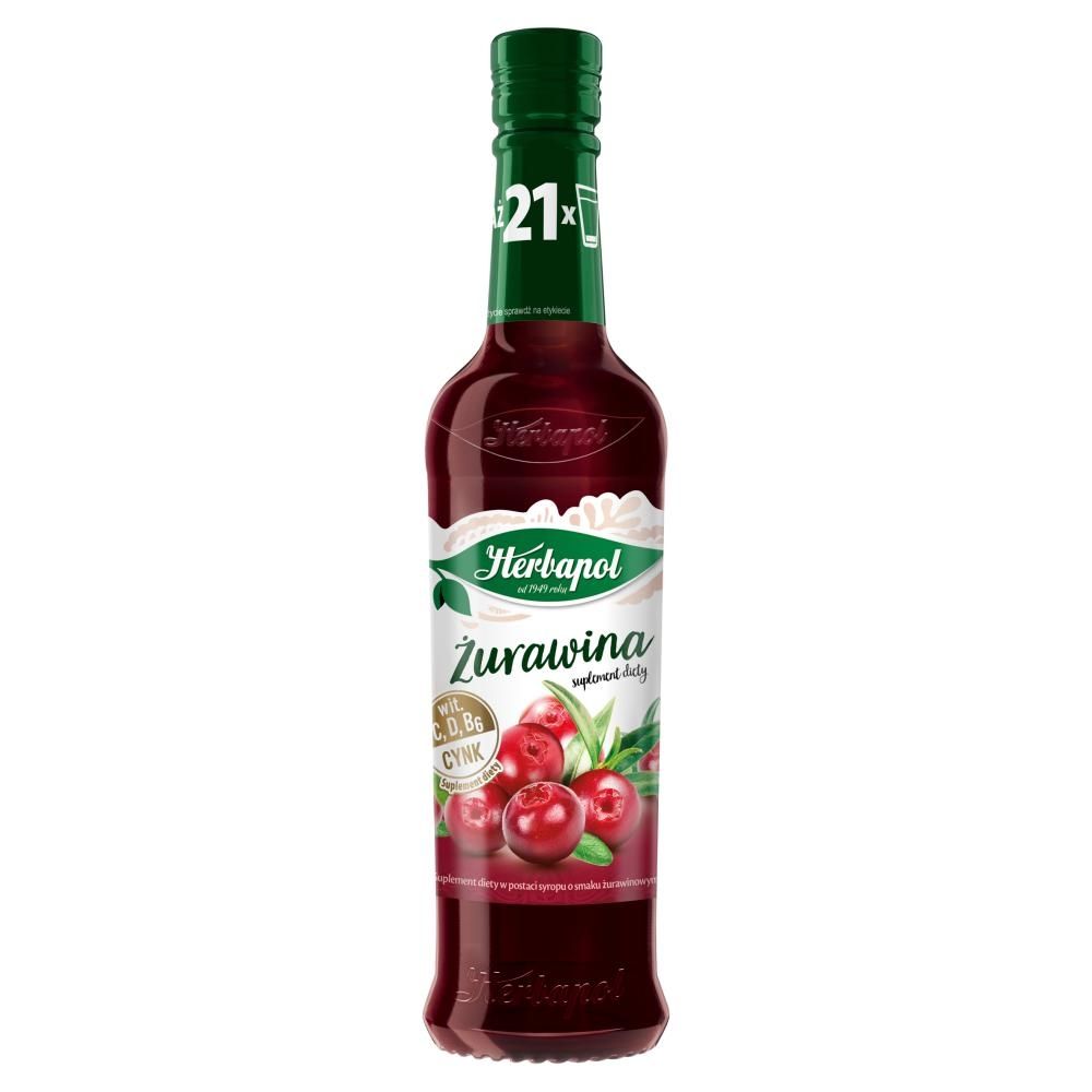 Spiżarnia Herbapol Syrop owocowy o smaku żurawinowym 420 ml