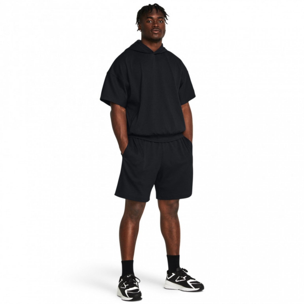 Męskie spodenki treningowe Under Armour UA Journey Rib Shorts - czarne - UNDER ARMOUR
