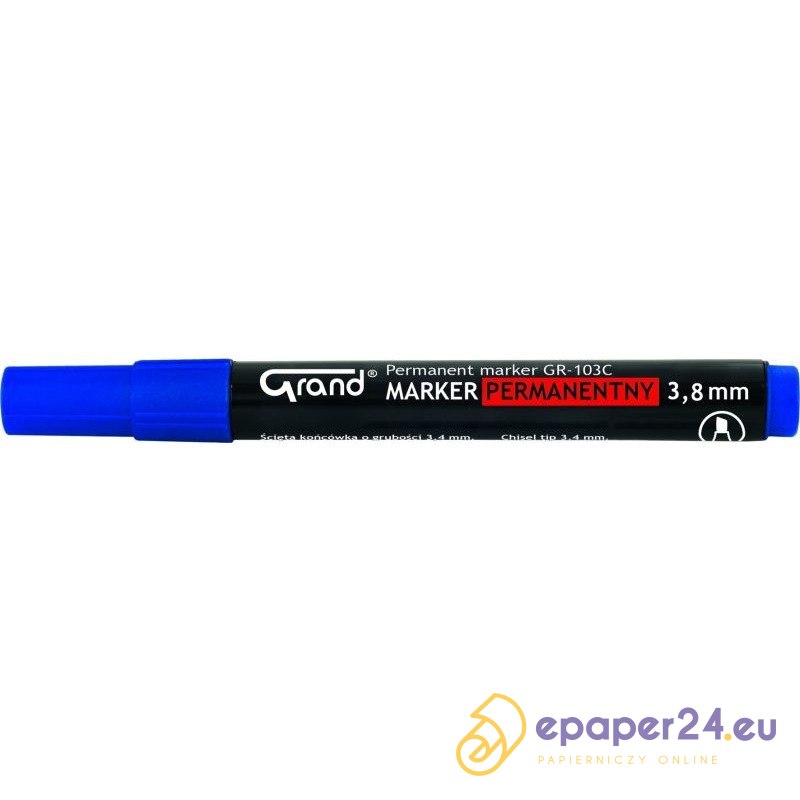 MARKER PERMANENTNY GRAND GR-103C, NIEBIESKI