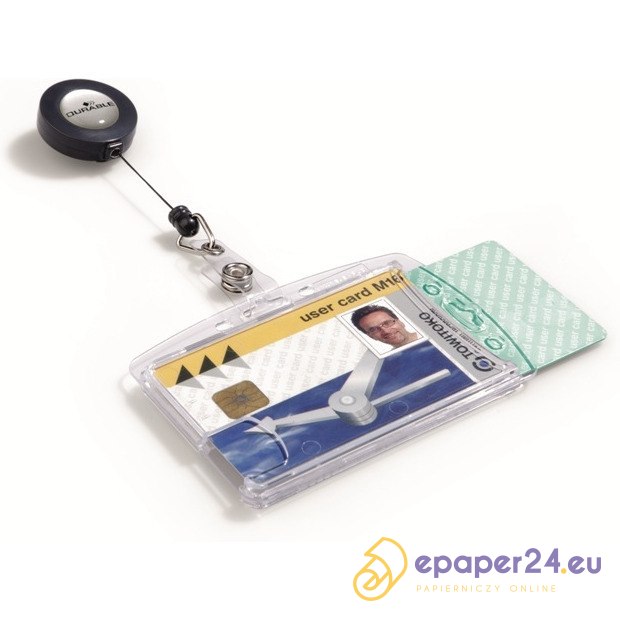HOLDER NA 2 KARTY DURABLE AKRYLOWY + MECHANIZM
