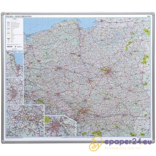 TABLICA MAPA DROGOWA POLSKI 102 X 120 CM