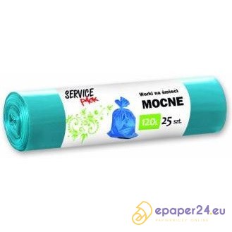 WORKI NA ŚMIECI 120 L LDPE MOCNE NIEBIESKIE (25)