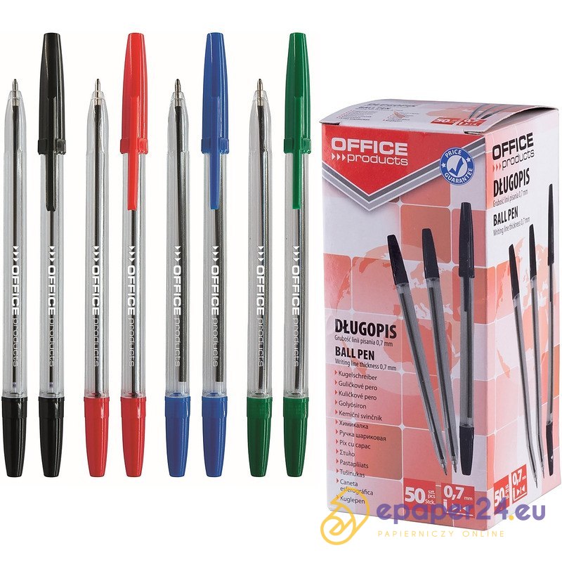 Zdjęcia - Długopis Office Products   1.0mm niebieskie (50) ePaper24.eu 