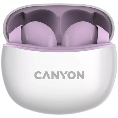 Canyon TWS-5 BT (CNS-TWS5GR) Biała/Purpurowa