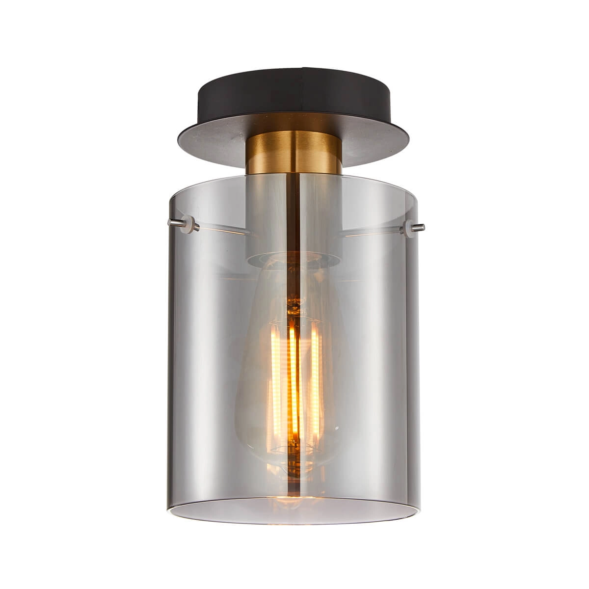 Smukła, pojedyncza lampa sufitowa SPL-5581-1SC-BRO-SG z serii SARDO