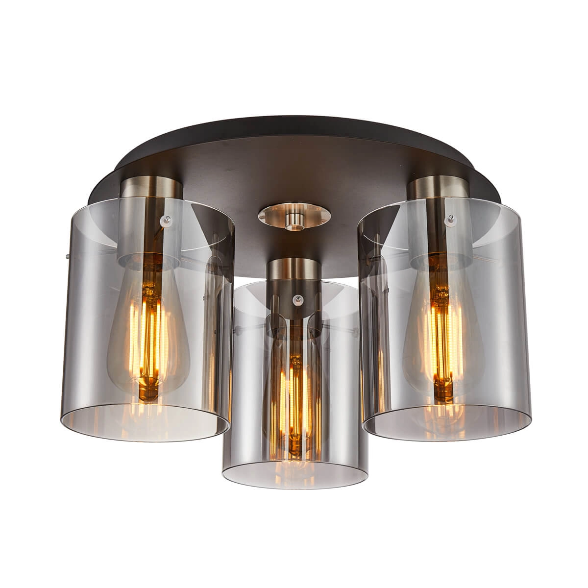 Potrójna lampa sufitowa na żarówki E27 SPL-5581-3SC-SC-SG z serii SARDO