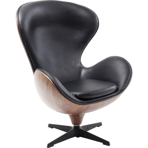 Fotel obrotowy Lounge czarny - Kare