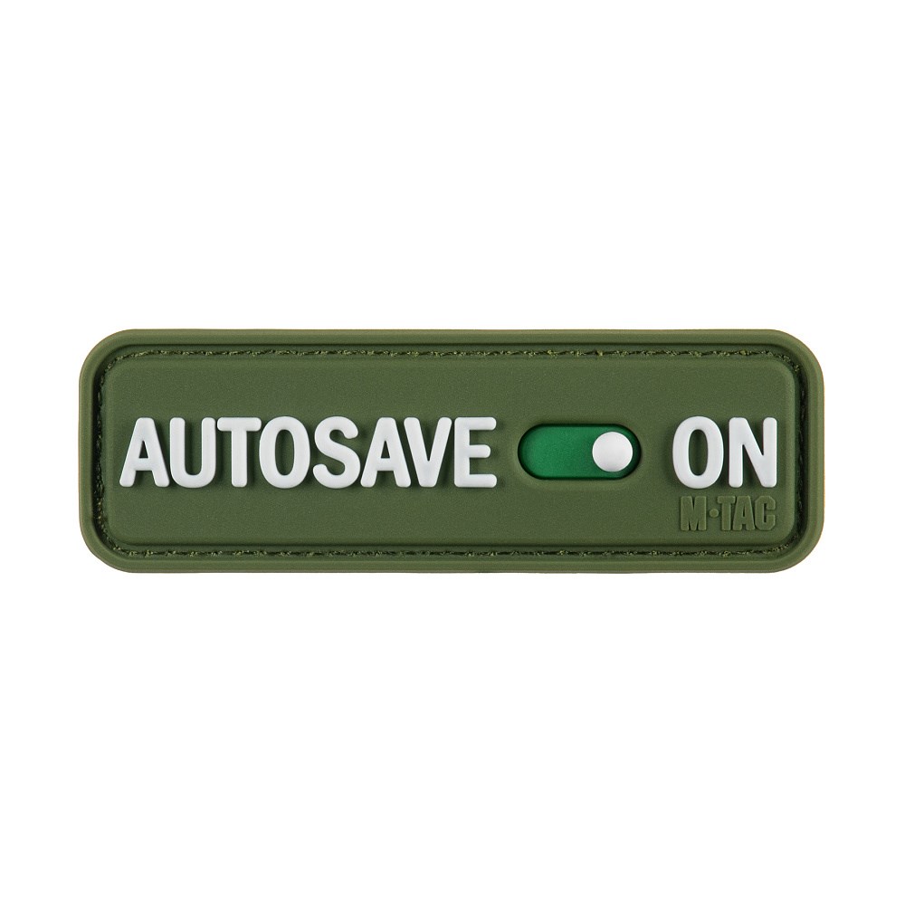 M-Tac - Naszywka Autosave PVC - 3D - Oliwkowy - 51116701