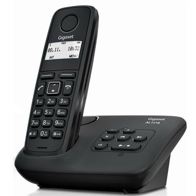 Gigaset, Telefon bezprzewodowy, AL117A, Black