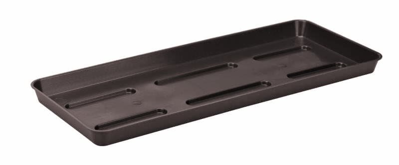 Podstawka plastikowa prostokątna 36x14 cm pod doniczkę skrzynkę balkonową DRACO 40 cm brązowa