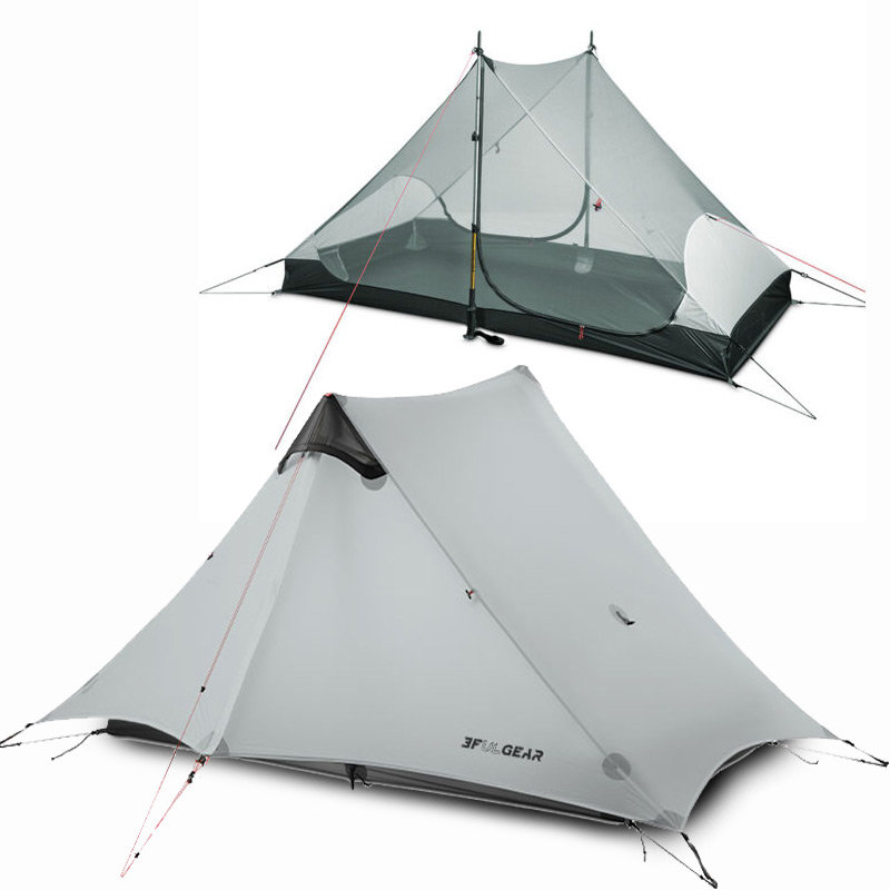 Namiot Lanshan 2 Plus – uniwersalny namiot wyprawowy ultralight w najlepszej cenie tylko 1060g szary 3-sezonowy / 3F UL GEAR