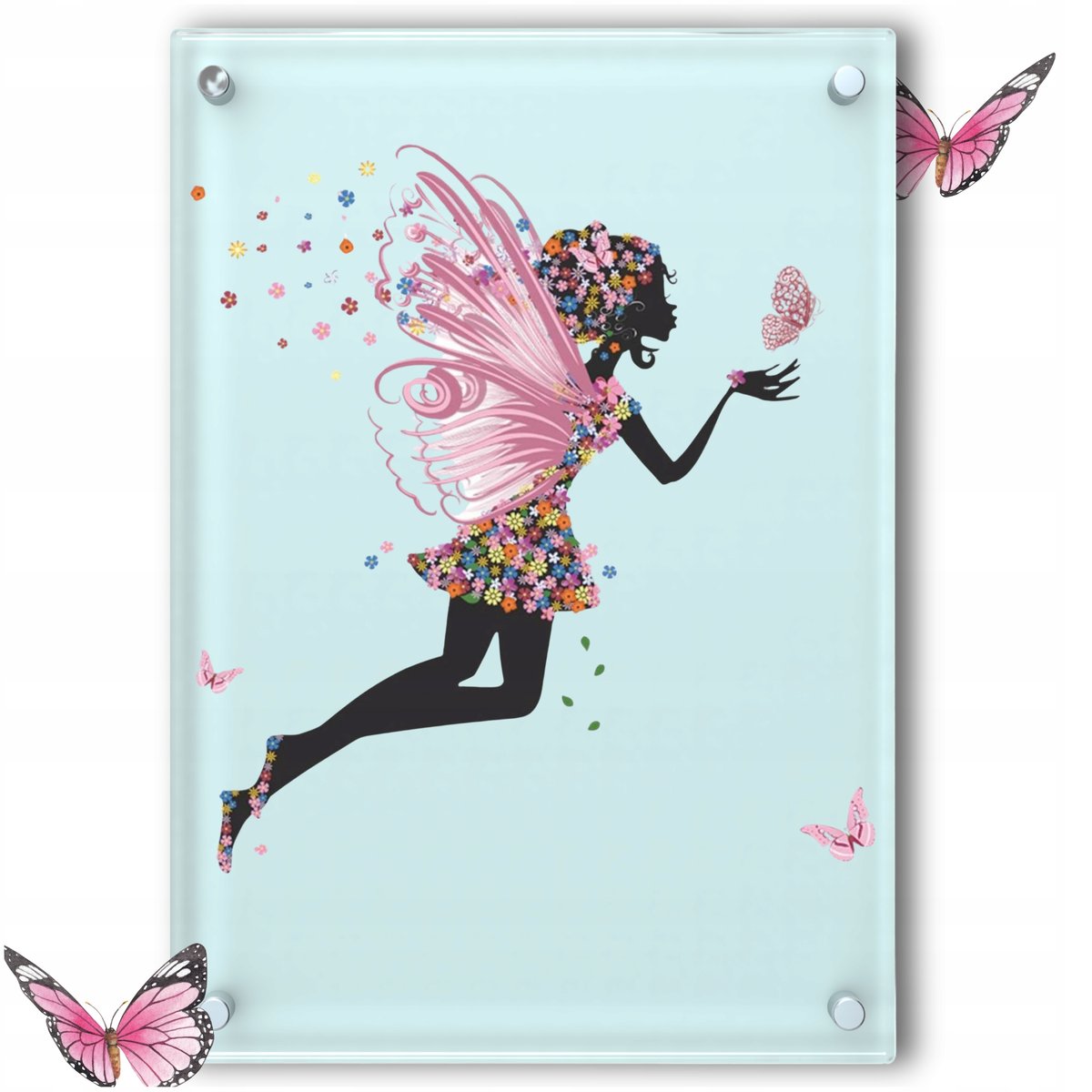 Naklejki Na Ścianę Wróżka Kwiatki Szafę Meble Szybę Lustro Dla Dzieci Pokój