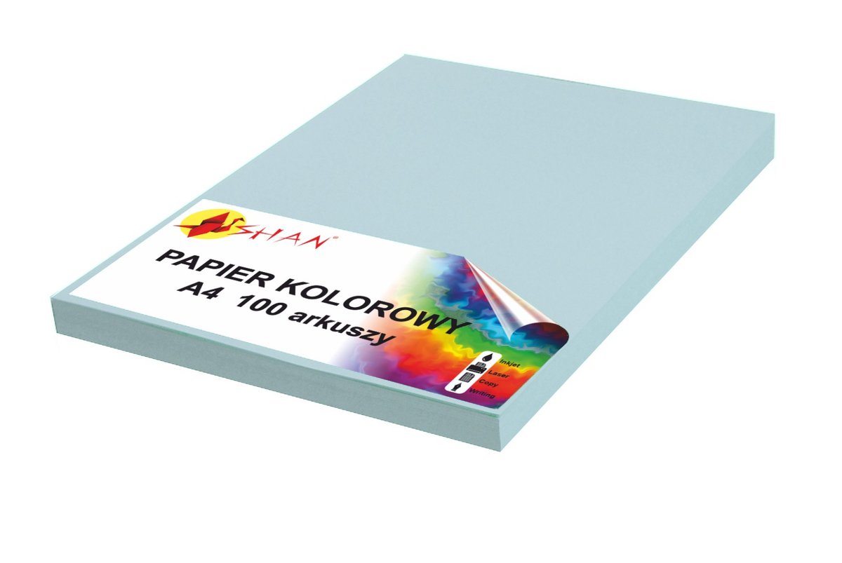 Papier kolorowy A4 120g niebieski jasny 100 arkuszy