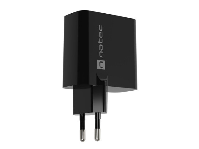 Ładowarka sieciowa natec ribera gan 1x usb-a + 1x usb-c 45w czarna