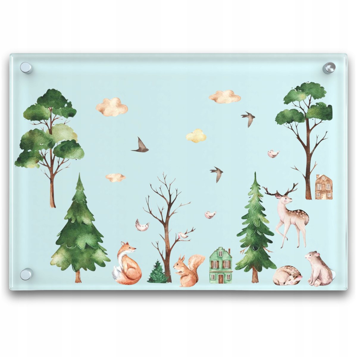 Naklejki Na Ścianę Las Zwierzęta Leśne Szafę Meble Szybę Lustro Dla Dzieci