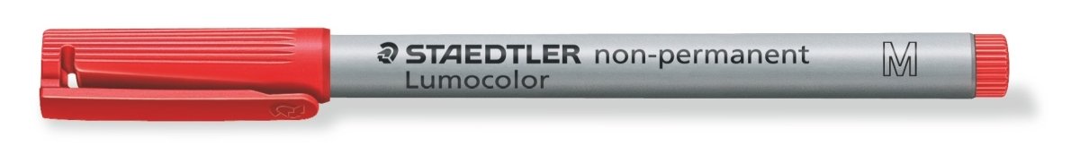 Foliopis zmywalny M czerwony Lumocolor Staedtler