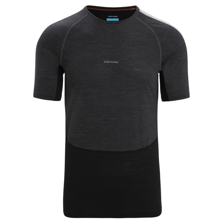 Męska koszulka Icebreaker Men 125 ZoneKnit™ SS Crewe Rozmiar: XXL / Kolor: czarny/zielony
