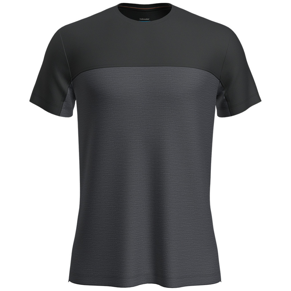Męska koszulka Icebreaker Men Merino 125 Cool-Lite™ Sphere III SS Tee Colour Block Rozmiar: M / Kolor: szary/czarny