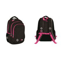 St.right Plecak 3 komorowy 15 cali Black Glitter