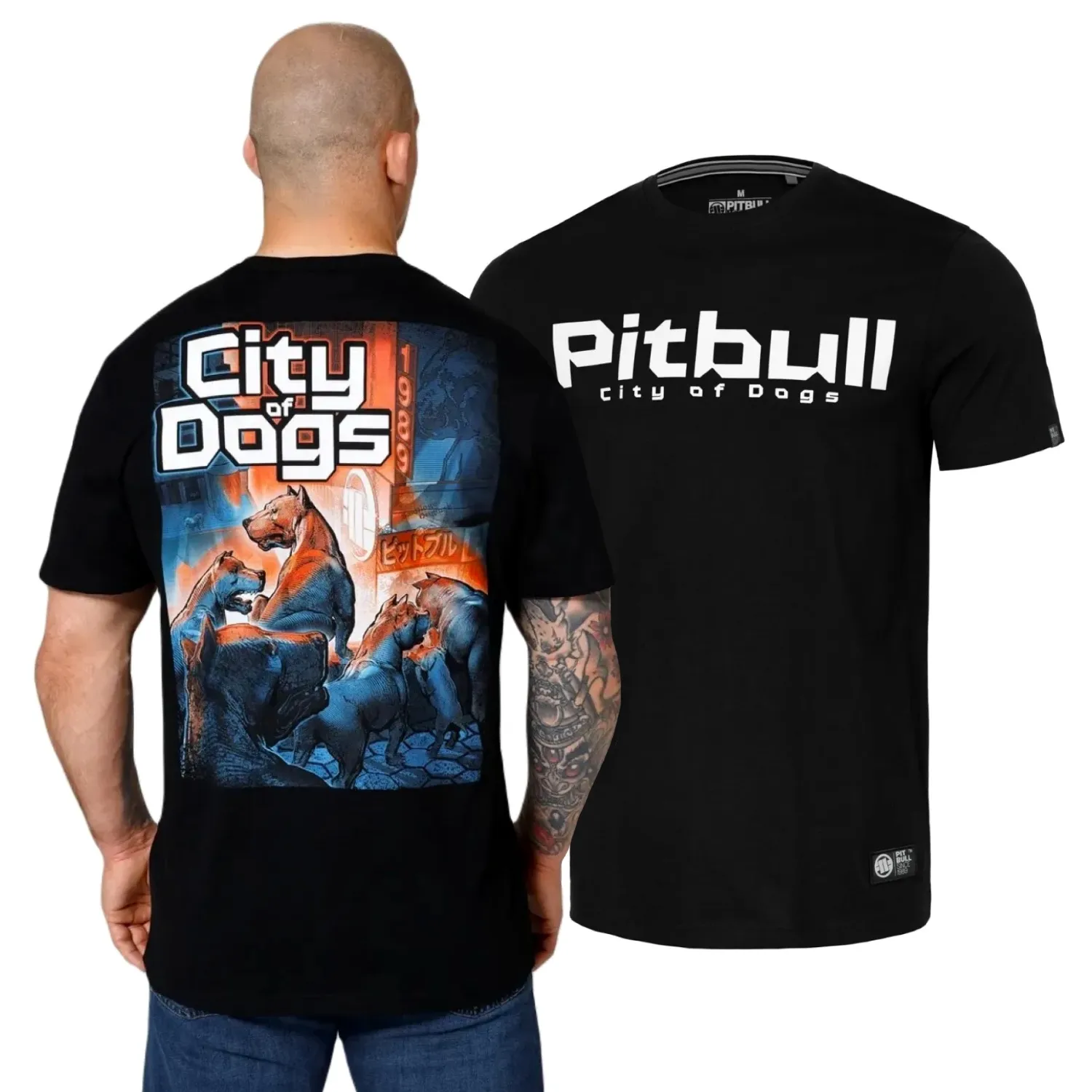 Koszulka PITBULL 190 Regular Series City Of Dogs 24 - Czarna