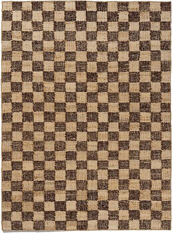 Dywan Check 140 x 200 cm brązowy