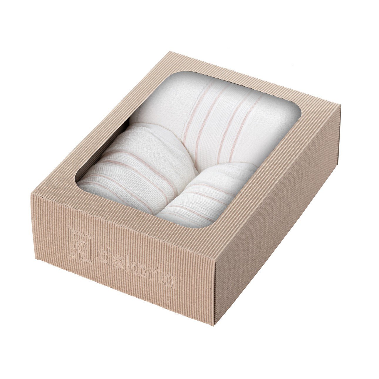Zestaw ręczników Gunnar 3szt. creamy white pink