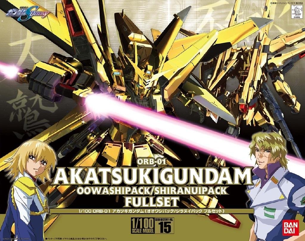 gundam - 1/100 destiny orb-01 akatsuki oowashi/shiranui - model kit