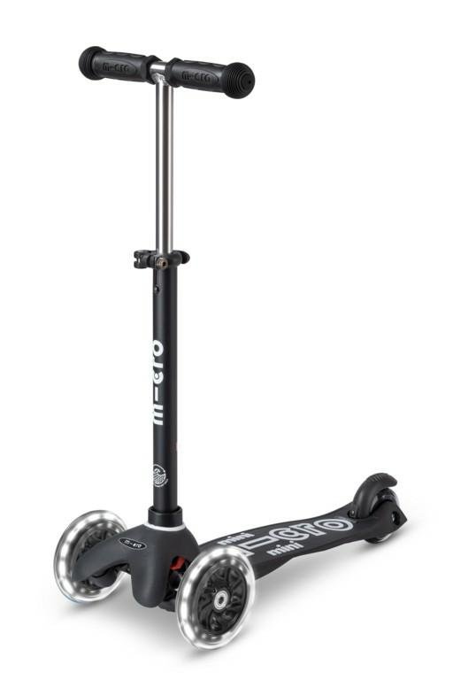 Micro - Hulajnoga Mini Deluxe Eco LED - Czarna