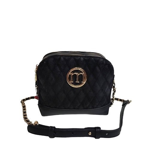 Torebka listonoszka Monnari czarna pikowana łańcuszek klasyczna