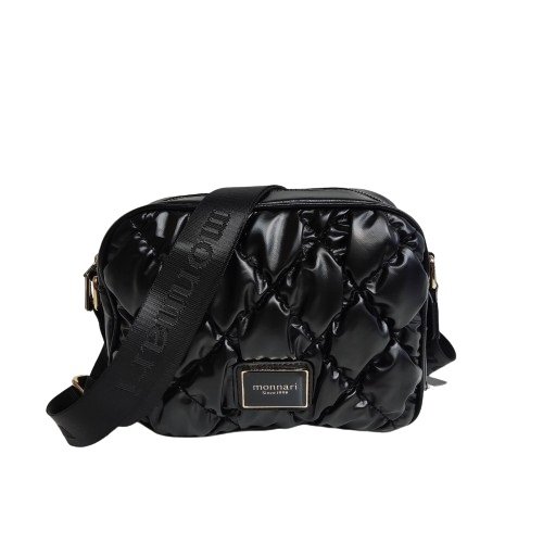 Torebka listonoszka Monnari czarna pikowana sportowa