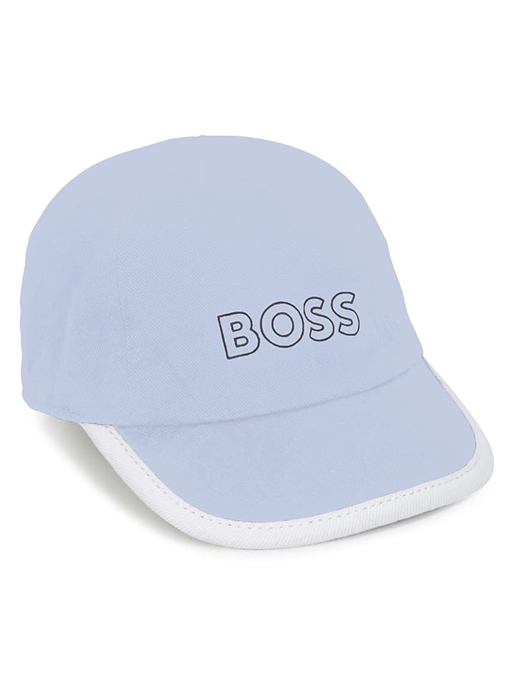 Hugo Boss Kids Czapka w kolorze błękitno-białym