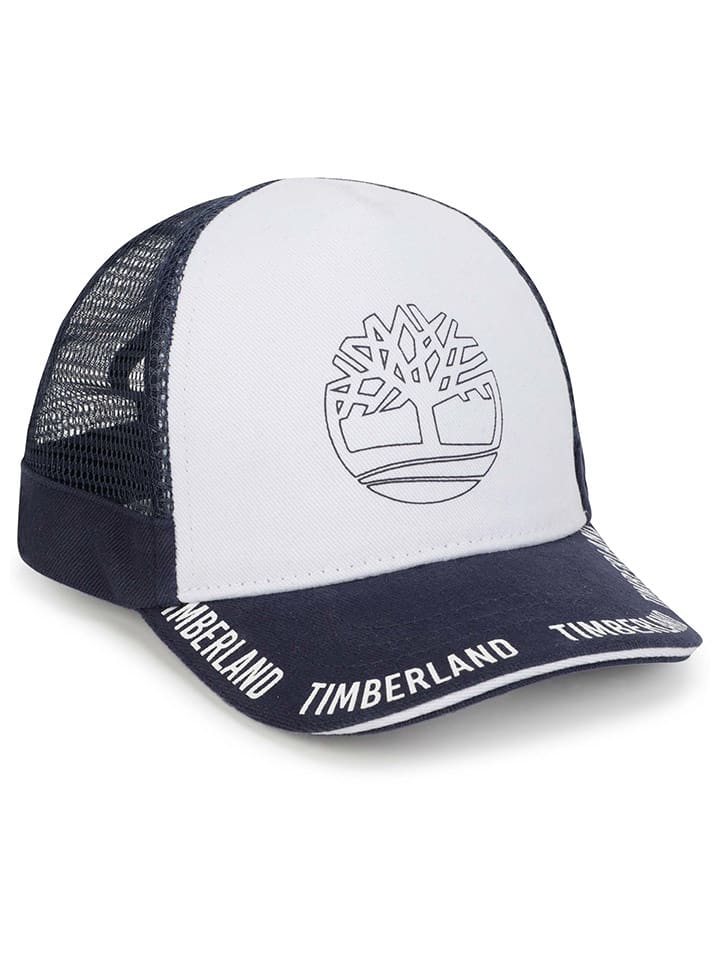 Timberland Czapka w kolorze granatowo-białym