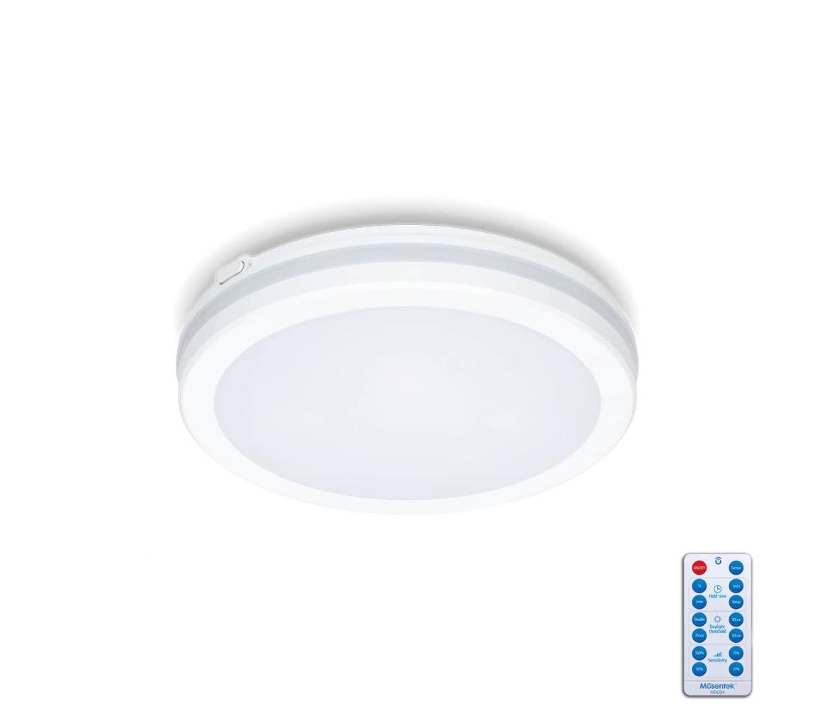 LED Plafon łazienkowy z czujnikiem LED/12W/230V śr. 20 cm biały + pilot