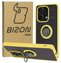 Bizon Etui Case Hybrid Ring do Xiaomi Redmi Note 13 4G, żółte