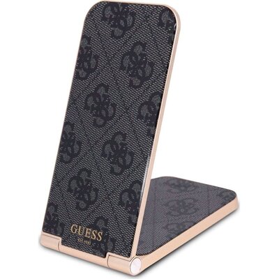 Guess składana ład. indukcyjna 2w1 GUDCFAL4PEGK 15W czarny/black 4G Pattern MagSafe