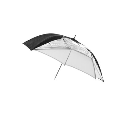 Parasolka 2W1 Srebrna - Czarna + Biała / Dyfuzor 85Cm