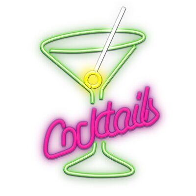 Neon FOREVER TF1 Plexi LED Coctails Zielono-różowy FPNE02X