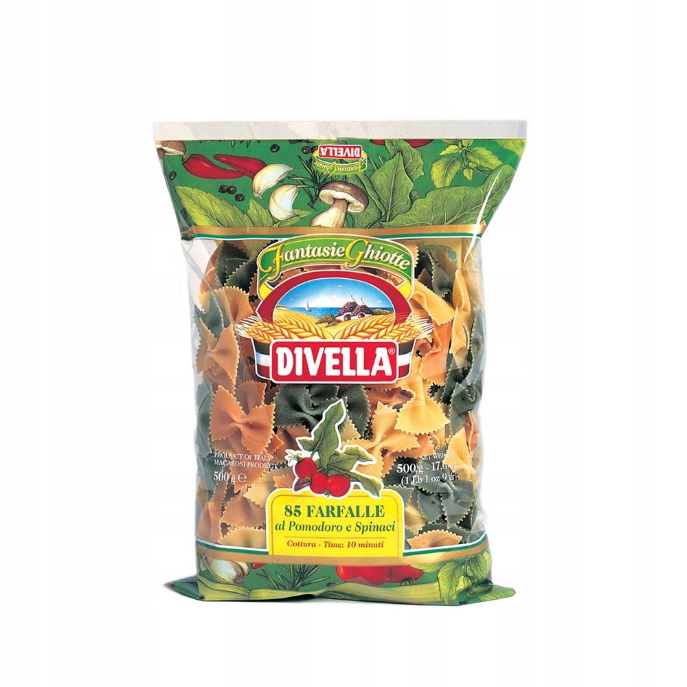 Divella Fantasie Ghiotte Farfalle n85 tricolore makaron 500 g