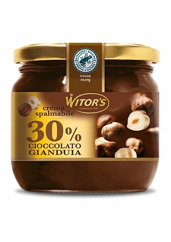 Witor's Cioccolato gianduia krem z orzechami laskowymi 360 g