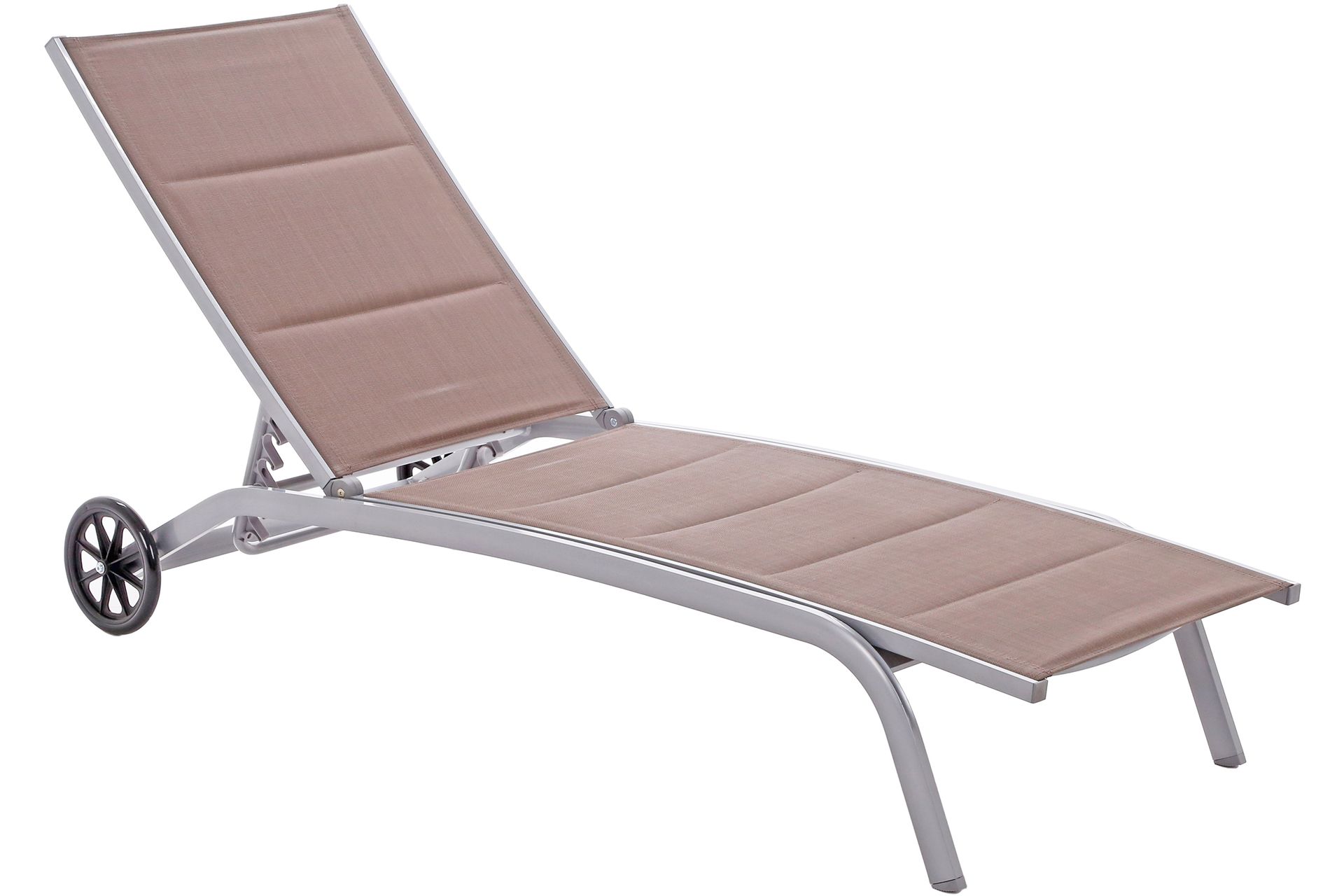 Leżak ogrodowy aluminiowy Ibiza Silver / Taupe II. gatunek
