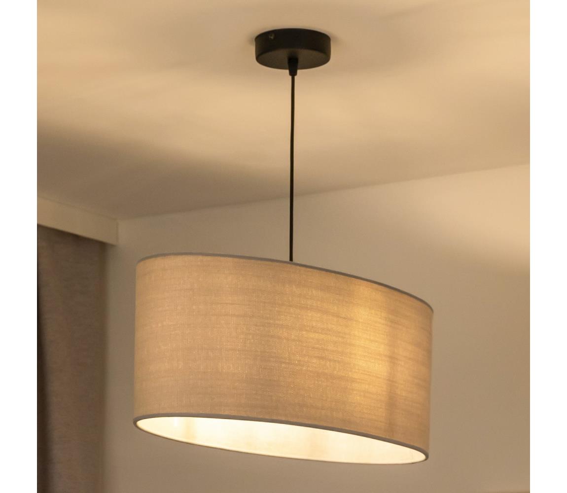 Duolla - Żyrandol na lince OVAL 1xE27/15W/230V szary