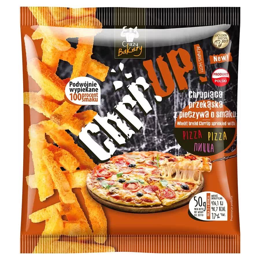 Chrrup - Chrupiąca Przekąska z Pieczywa Pszennego o Smaku Pizzy, 50g