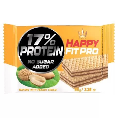 Wafelki Arachidowe bez Dodatku Cukru Happy FIT Pro, 95g