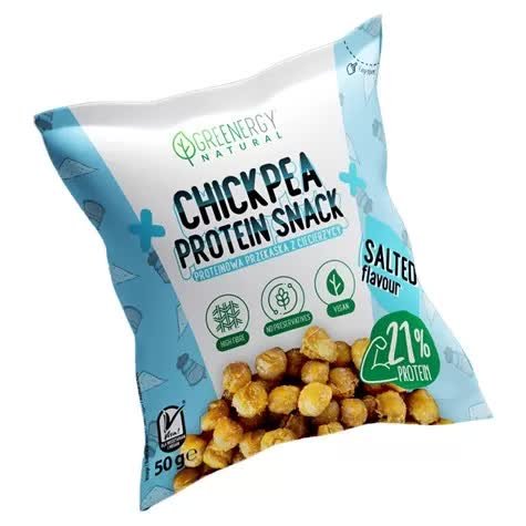 Chipsy Proteinowe z Ciecierzycy - Smak Solony Greenergy, 50g