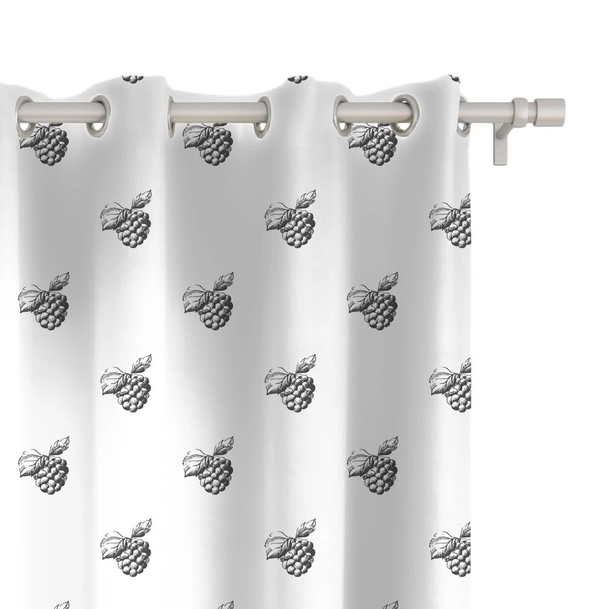 Zasłona SUMMER wzór SM40 | maliny 150 x 150 cm tkanina zaciemniająca