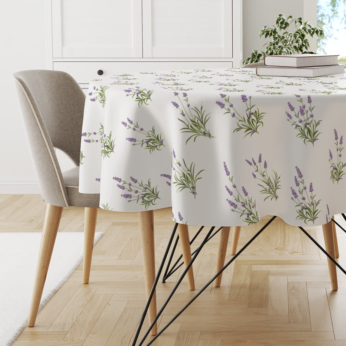 Obrus okrągły SUMMER wzór SM14 | lawenda średnica 100 cm