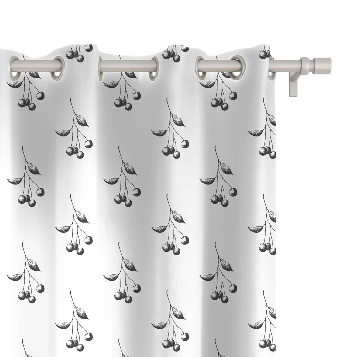 Zasłona SUMMER wzór SM39 | aronia 150 x 280 cm tkanina zaciemniająca